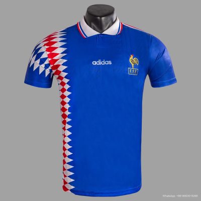 1994 France Home Retro Soccer Jersey