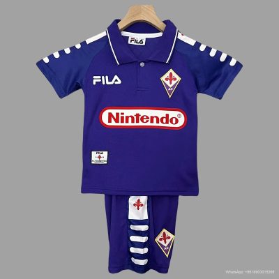 98/99 Fiorentina home Kids Retro Soccer Jersey Size 16-28