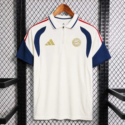 26/27 Bayern Munich Unisex Teamline Beige Polo Shirt