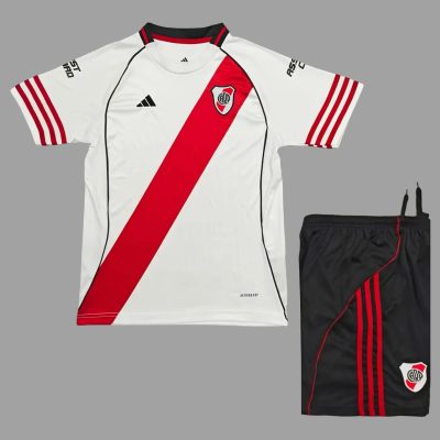 2025 River Plate Home Kids Soccer Jersey Size 16-28
