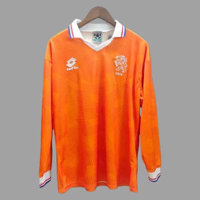 1992 Netherlands Home Long Sleeve Retro Soccer Jersey