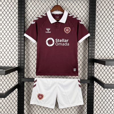 26/27 Heart of Midlothian FC Home Kids Soccer Jersey