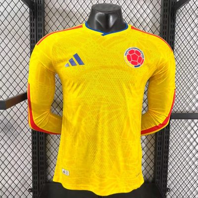 2026 Colombia Home Long Sleeve Player Version Soccer Jersey