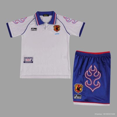 1998 Japan Away Kids Retro Soccer Jersey Size 16-28