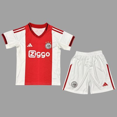 25/26 Ajax Home Kids Soccer Jersey Size 16-28