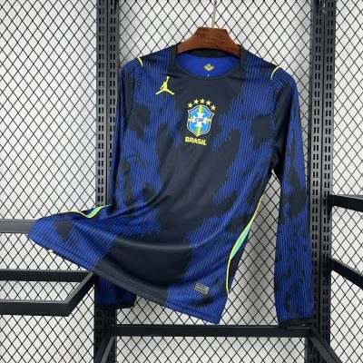 2026 Brazil Away Long Sleeve Soccer Jersey