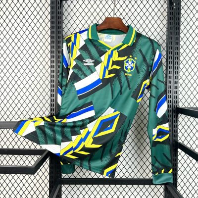 1994 Brazil Goalkeeper Long Sleeve Retro Soccer Jersey