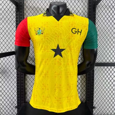 2025 Ghana Coat Of Arms Yellow Player Version Soccer Jersey