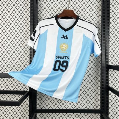 09 Sports Casual Edition Royal Blue White Training Shirt
