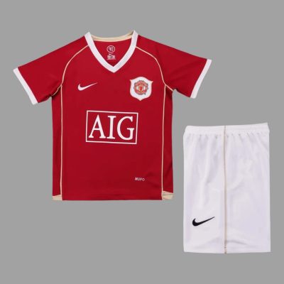 06/07 Manchester United Home Kids Retro Soccer Jersey Size 16-28
