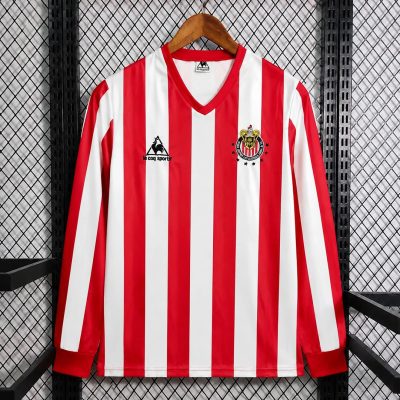 86/87 Chivas de Guadalajara Home Long Sleeve Retro Soccer Jersey