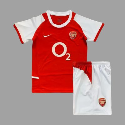 02/04 Arsenal Home Kids Retro Soccer Jersey Size 16-28