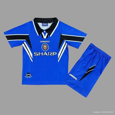 96/98 Manchester United Third Kids Retro Soccer Jersey Size 16-28