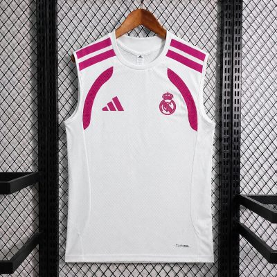 26/27 Real Madrid Training 2 White Pink Vest