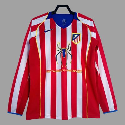 04/05 Atletico Madrid Home Long Sleeve Retro Soccer Jersey