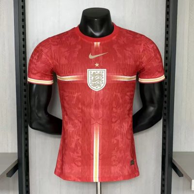 2026 England Special Player Version Red Gold Soccer Jersey