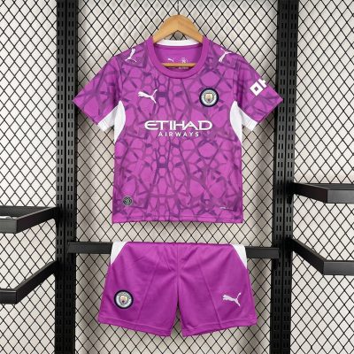 26/27 Manchester City Goalkeeper 2 Kids Soccer Jersey