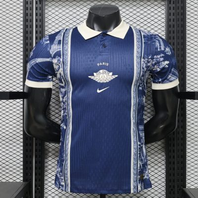 26/27 PSG x Dior Concept Toile de Jouy Navy Player Version Polo Shirt