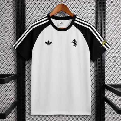 26/27 Juventus Originals Black Raglan Sleeves White Shirt