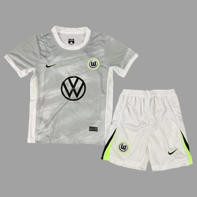 25/26 Wolfsburg Away Kids Soccer Jersey Size 16-28
