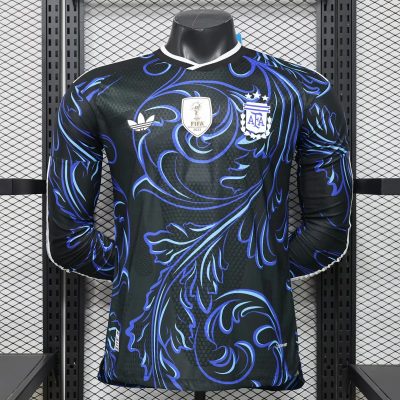 2026 Argentina Away Long Sleeve Player Version Soccer Jersey