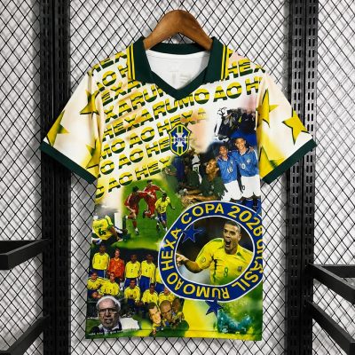 2026 Brazil Celebrate Pursuit Sixth Title Bootleg Soccer Jersey