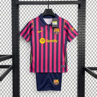 27/28 Barcelona Home Kids Soccer Jersey