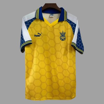 1998 Ukraine Home Retro Soccer Jersey