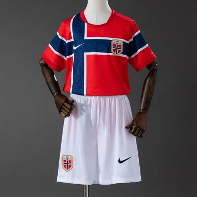 2026 Norway Home Kids Soccer Jersey Size 16-28