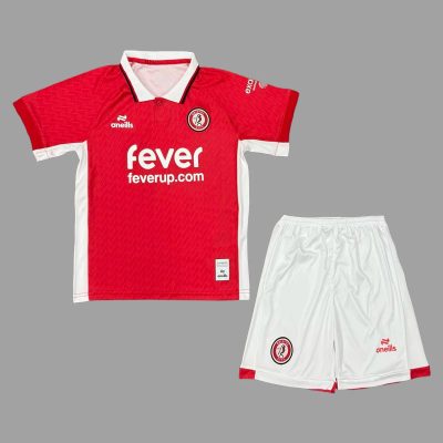 25/26 Bristol City Home Kids Soccer Jersey Size 16-28