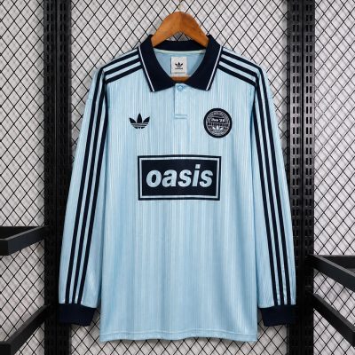 Adidas x Oasis Light Blue Long Sleeve Soccer Jersey