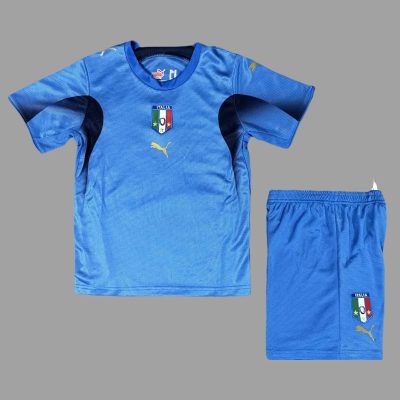 2006 Italy Home Kids Retro Soccer Jersey Size 16-28