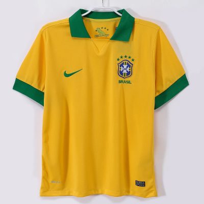 2013 Brazil Home Retro Soccer Jersey