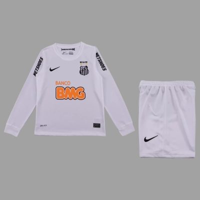 2012 Santos Home Kids Long Sleeve Retro Soccer Jersey Size 16-28