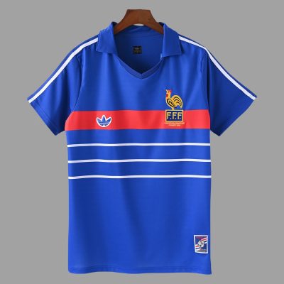 1984 France Home Retro Soccer Jersey