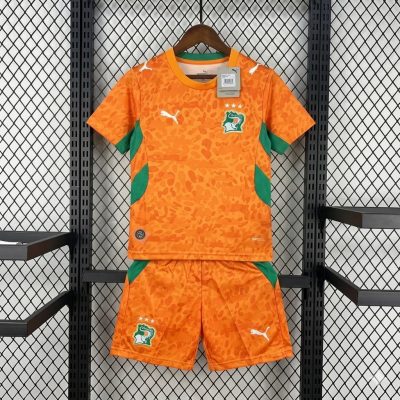 2026 Ivory Coast Home Kids Soccer Jersey Size 16-28