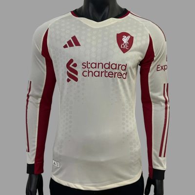 25/26 Liverpool Away Long Sleeve Player Version Soccer Jersey