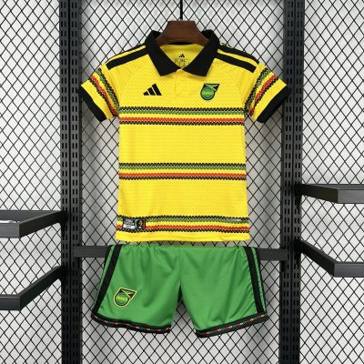 2026 Jamaica Home Kids Soccer Jersey Size 16-28