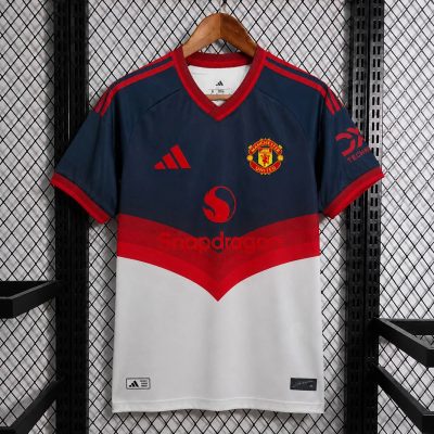 26/27 Manchester United Navy White Red Soccer Jersey