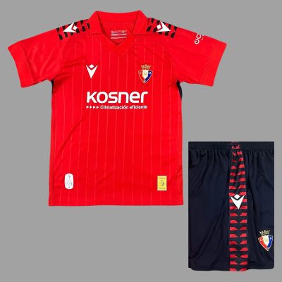 25/26 Osasuna Home Kids Soccer Jersey Size 16-28