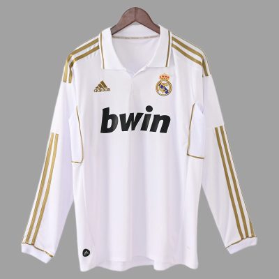 11/12 Real Madrid Home Long Sleeve Retro Soccer Jersey
