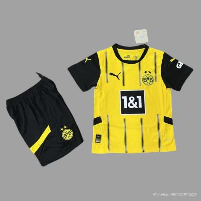 24/25 Dortmund home kids soccer jersey size 16-28