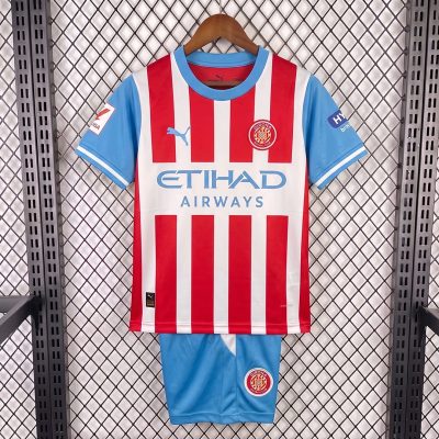 26/27 Girona Home Kids Soccer Jersey