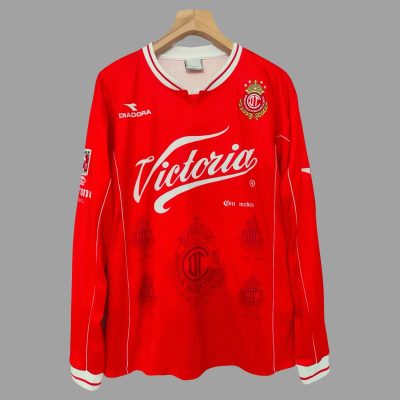 98/99 Toluca Home Long Sleeve Retro Soccer Jersey