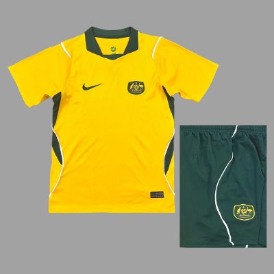 2026 Australia Home Kids Soccer Jersey Size 16-28