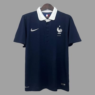 2014 France Home Retro Soccer Jersey