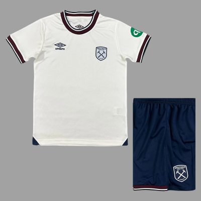 25/26 West Ham United Away Kids Soccer Jersey Size 16-28