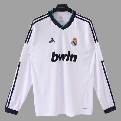 12/13 Real Madrid Home Long Sleeve Retro Soccer Jersey