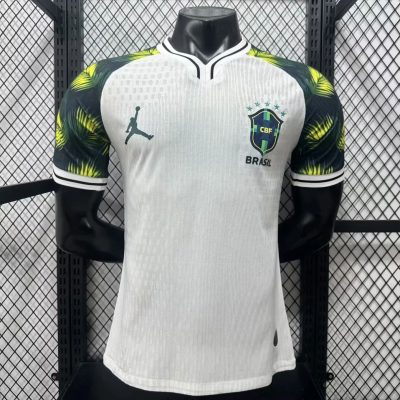 2026 Brazil Special Player Version White Green Soccer Jersey