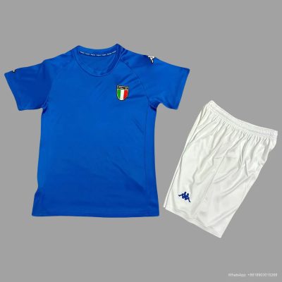 2000 Italy Home Kids Retro Soccer Jersey Size 16-28